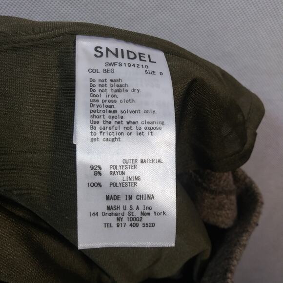 Snidel Beige Tan Tweed Mini Office Chic Size 0 - Picture 6 of 6